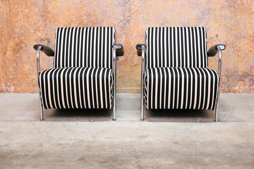 ZGANieuw twee stoffen Leolux Scylla design fauteuils, Huis en Inrichting, Fauteuils, Zo goed als nieuw, Leer, Stof, 75 tot 100 cm