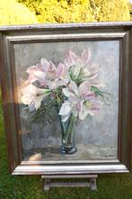 Frans Manders, stilleven met Amaryllis,olieverf op paneel, Ophalen