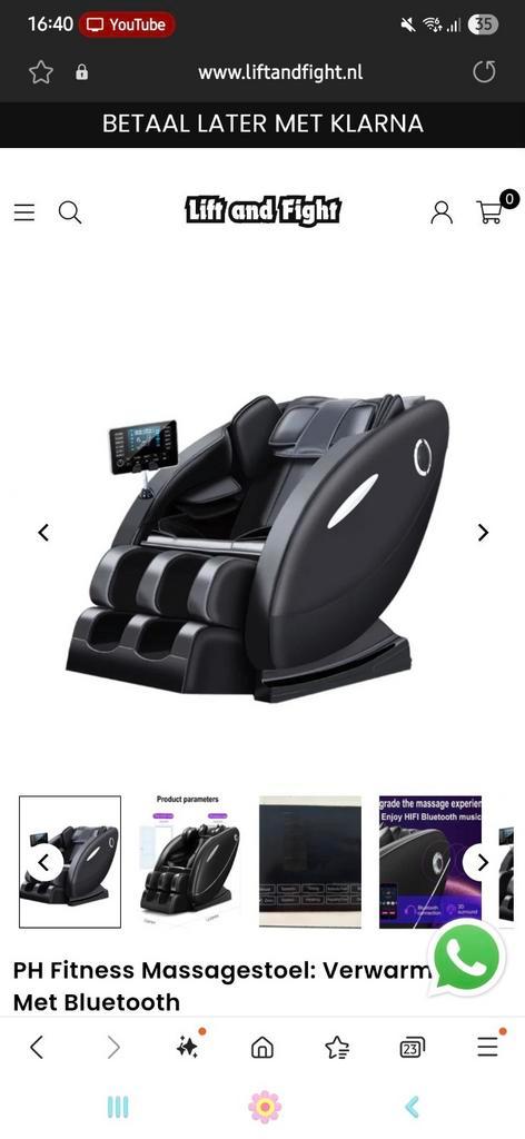 Luxe massagestoel, Sport en Fitness, Massageproducten, Zo goed als nieuw, Apparaat, Ophalen of Verzenden