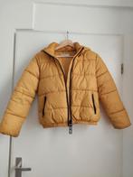 Okergele pufferjacket H&M mt 146 capuchon, Kinderen en Baby's, Kinderkleding | Maat 146, Meisje, Ophalen of Verzenden, Jas, Zo goed als nieuw