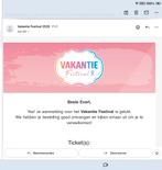 Te koop 4 tickets voor het Vakantie Festival, Drie personen of meer, Overige soorten, Overige typen