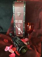 Houten wijnkoffer voor 1 fles met tekst, Ophalen of Verzenden