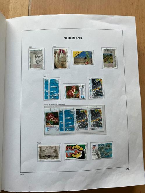 Nederland verzameling 1990-2001 postfris en gebr. in Davo, Postzegels en Munten, Postzegels | Volle albums en Verzamelingen, Nederland