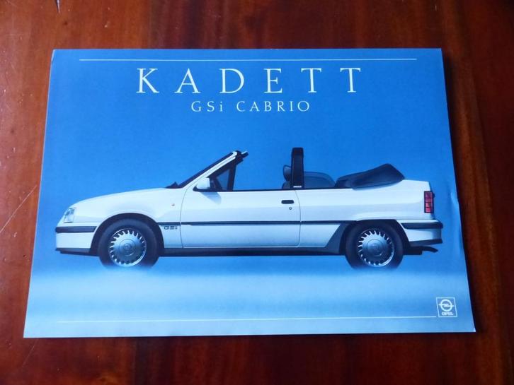 Opel Kadett GSi Cabrio 1986 1987 brochure sheet, Boeken, Auto's | Folders en Tijdschriften, Zo goed als nieuw, Opel, Verzenden