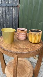 Leuke bloempotjes, Tuin en Terras, Bloempotten, Ophalen, Rond, Zo goed als nieuw, Minder dan 25 cm