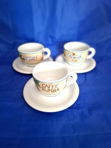 'La Porcellana d' Ancap Italy 3 cappuccino kop en schotels beschikbaar voor biedingen