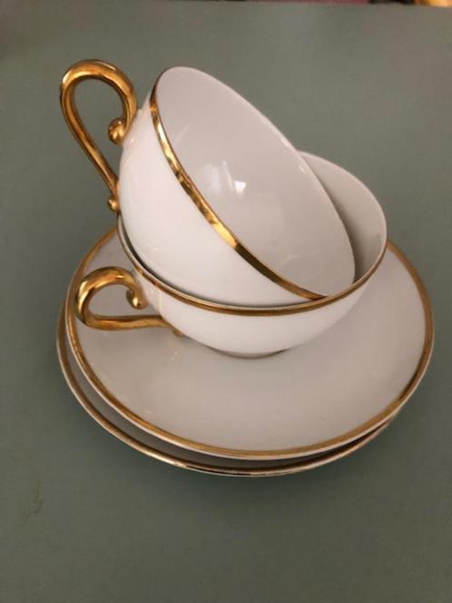 Rosenthal Bavaria theekopjes met goudrand, Huis en Inrichting, Keuken | Servies, Zo goed als nieuw, Kop(pen) en/of Schotel(s)