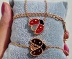Mooie set ketting met armband ladybug  Lieveheersbeestje, Sieraden, Tassen en Uiterlijk, Ophalen of Verzenden, Nieuw, Goud, Met bedels of kralen