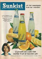Retro reclame 1964 Sunkist frisdrank sappigste fruitdrankje, Verzenden, Overige typen