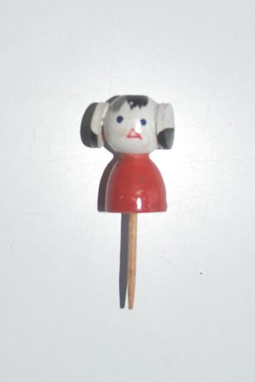 Leuk vintage poppetje prikker taartprikker beschikbaar voor biedingen