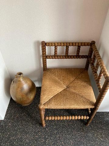 GAAF hoekstoeltje/breistoeltje massief eiken bobbin stijl beschikbaar voor biedingen