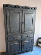 Houten kast met planken en lades, Ophalen, Gebruikt, 100 tot 150 cm, Met lade(s)