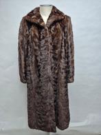 Lange bontjas echte Nerts, donkerbruin,  maat 40, Ophalen of Verzenden, Zo goed als nieuw, Maat 38/40 (M), Bruin