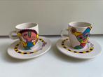 2 Douwe Egberts Kopjes Nikolai Carels, Antiek en Kunst, Antiek | Servies los, Ophalen of Verzenden