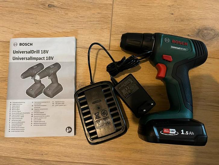 Bosch 18V accuboor in doos (2023), Doe-het-zelf en Verbouw, Gereedschap | Boormachines, Gebruikt, Boor- en Schroefmachine, Ophalen of Verzenden