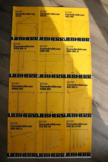 Folders Liebherr-torenkranen beschikbaar voor biedingen