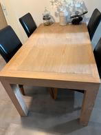 Eetkamer tafel en stoelen, Ophalen, Gebruikt, 4 tot 6 stoelen