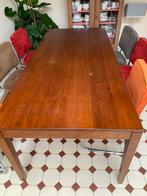 Massief houten eettafel 8p., Ophalen, Gebruikt, Modern, 8 stoelen of meer