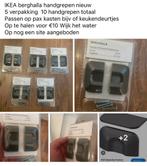Ikea berghalla handgrepen hand grepen greepjes kast pax, Ophalen of Verzenden, Zo goed als nieuw, Rvs, Slot