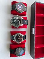 4 leuke horloges te koop, Sieraden, Tassen en Uiterlijk, Horloges | Heren, Overige merken, Staal, Gebruikt, Ophalen of Verzenden