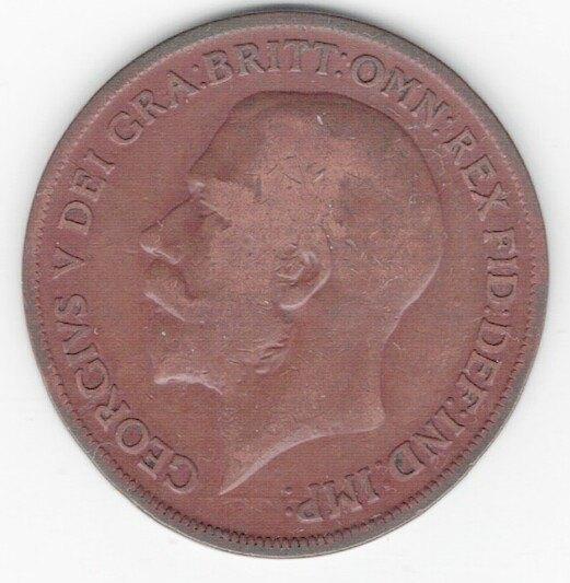 25-2415 Engeland 1 penny 1918KN, Postzegels en Munten, Munten | Europa | Niet-Euromunten, Losse munt, Overige landen, Verzenden