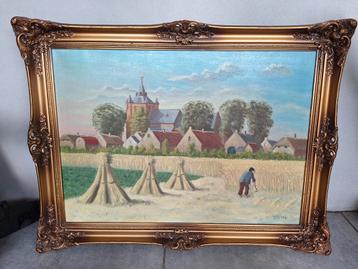 Schilderij M. Ligtvoet - Dorpsgezicht beschikbaar voor biedingen