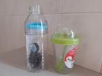 Waterdrinkfles 2 vaks,beker + lepel 2 vaks nieuw in folie, Huis en Inrichting, Keuken | Tupperware, Ophalen of Verzenden