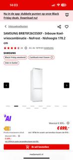 Inbouw koelkast samsung, Witgoed en Apparatuur, Ophalen, 200 liter of meer, Met aparte vriezer, 160 cm of meer