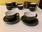 Franse kop en schotels Apilco & Waküre groen/zwart, Huis en Inrichting, Keuken | Servies, Gebruikt, Overige typen, Ophalen of Verzenden