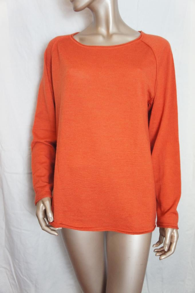 CLAIRE trui maat L MERINO WOOL, Kleding | Dames, Verzenden, Zo goed als nieuw, Maat 42/44 (L), Oranje