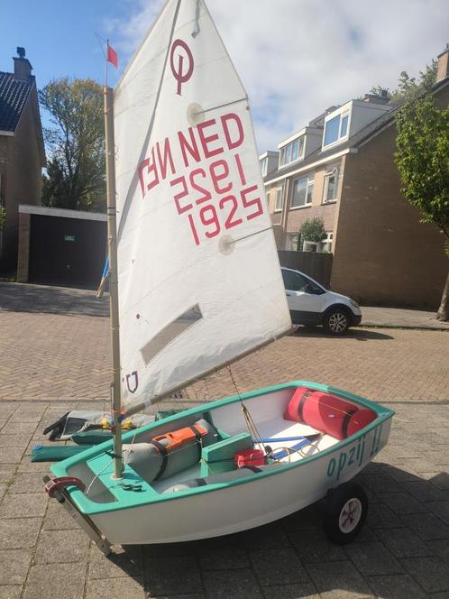 Van Wettum wedstrijd optimist NED1925, Watersport en Boten, Zeilen en Zeiltoebehoren, Zo goed als nieuw, Overige typen, Minder dan 15 m²