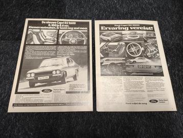 2x Reclame (A4) Ford Capri RS2600 (1972)   beschikbaar voor biedingen