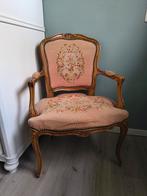 Antieke Queen Anne Stoel met Bloemenmotief, Ophalen