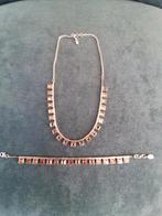 Esprit Zilveren Sieradenset met Amberkleurige Steen, Sieraden, Tassen en Uiterlijk, Kettingen, Ophalen of Verzenden, Zo goed als nieuw