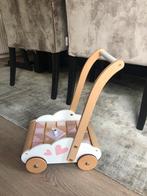 Label label houten roze loopwagen, als nieuw!, Kinderen en Baby's, Speelgoed | Houten speelgoed, Ophalen of Verzenden, Rij- of Hobbelspeelgoed