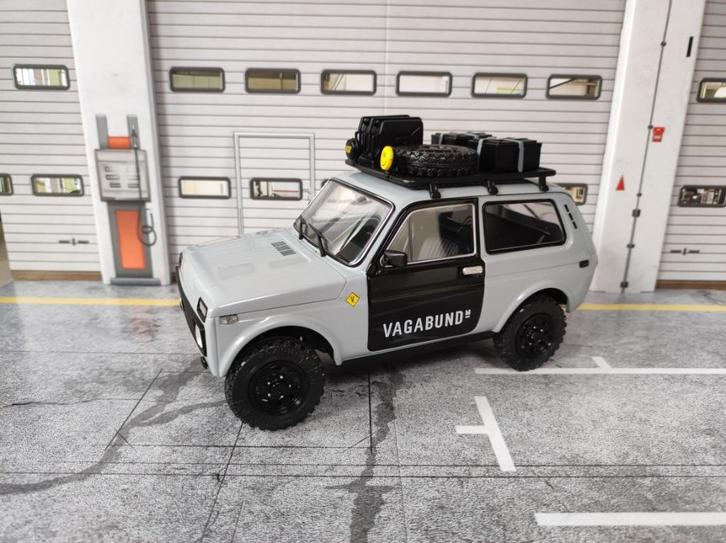 Lada Niva 1980 Vagabund Grijs Solido 1:18, Hobby en Vrije tijd, Modelauto's | 1:18, Zo goed als nieuw, Auto, Solido, Ophalen of Verzenden