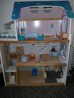 Mooi groot poppenhuis met meubeltjes, Ophalen of Verzenden, Gebruikt, Poppenhuis