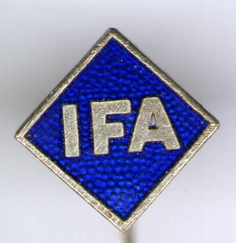 IFA Industrieverband Fahrzeugbau blauw email speldje( F_008a, Verzamelen, Verzenden, Zo goed als nieuw, Transport, Speldje of Pin