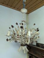 Vintage Franse hanglamp met bloemmotief, Ophalen, Gebruikt, Metaal, Vintage