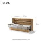 Concept opklapbed horizontaal - 90x200 - Eikenkleur