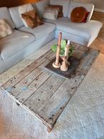 Oude Indiase Markt Tafel / Salontafel, Ophalen, Gebruikt, 100 tot 150 cm, Vintage