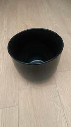 Mica bloempot grote zwarte bloempot, Ophalen, Rond, Aardewerk, Minder dan 25 cm