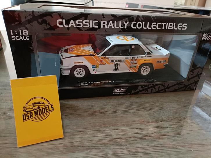 1:18 Opel Ascona 400 Rally, Hobby en Vrije tijd, Modelauto's | 1:18, Nieuw, Auto, Sun Star, Ophalen of Verzenden