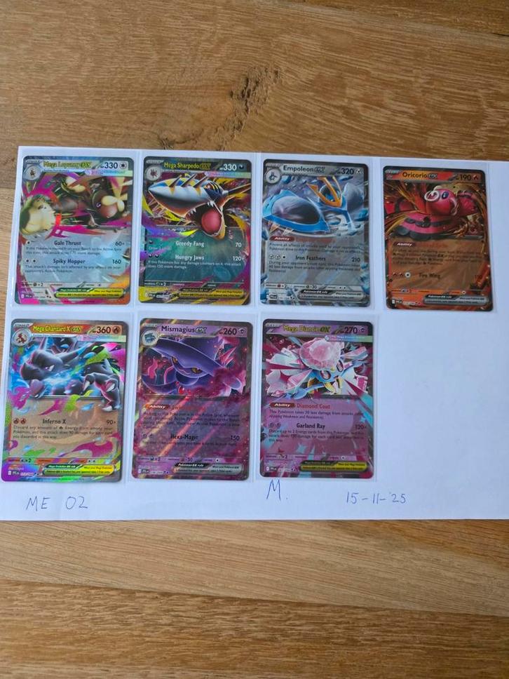 Pokemon Phantasmal flames EX kaarten ME02, Hobby en Vrije tijd, Verzamelkaartspellen | Pokémon, Nieuw, Meerdere kaarten, Foil
