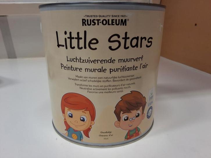 Rustoleum Little Stars Muurverf - Goudlokje 2,5L. NIEUW, Doe-het-zelf en Verbouw, Verf, Beits en Lak, Ophalen of Verzenden