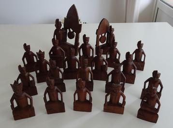 21 x Vintage Houtsnijwerk, Gamelan Orkest - Bali, Indonesië beschikbaar voor biedingen