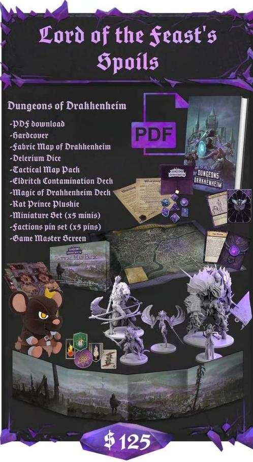 Dungeons and Dragons - Drakkenheim full kickstarter campaign, Hobby en Vrije tijd, Gezelschapsspellen | Bordspellen, Zo goed als nieuw