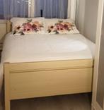 Tweepersoonsbed 140x200 bieden vanaf €50, Ophalen, Beige, Tweepersoons, 200 cm