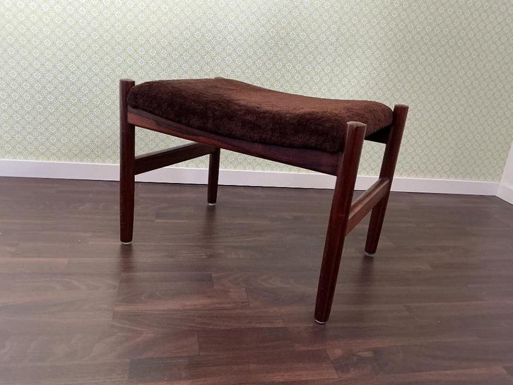 Vintage Deens design voetenbank/kruk, Huis en Inrichting, Banken | Voetenbanken en Poefen, Minder dan 50 cm, 50 tot 75 cm, Rechthoekig