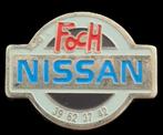 Nissan Foch dealer pin-blauw-rood gelakt, Ophalen of Verzenden, Nieuw, Transport, Speldje of Pin